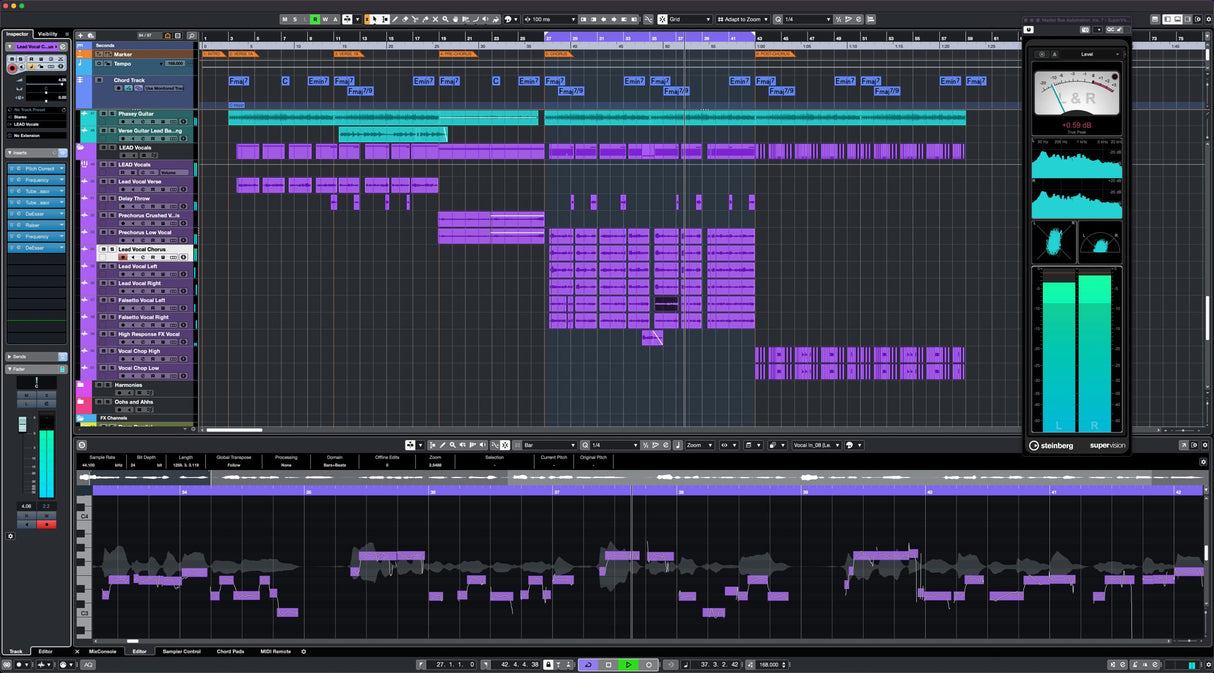 Steinberg Cubase Pro 12 secuenciador MIDI de audio, software de grabación para aplicaciones de estudio o grabación doméstica (nuevas funciones: integración remota MIDI, modulador FX y mucho más)