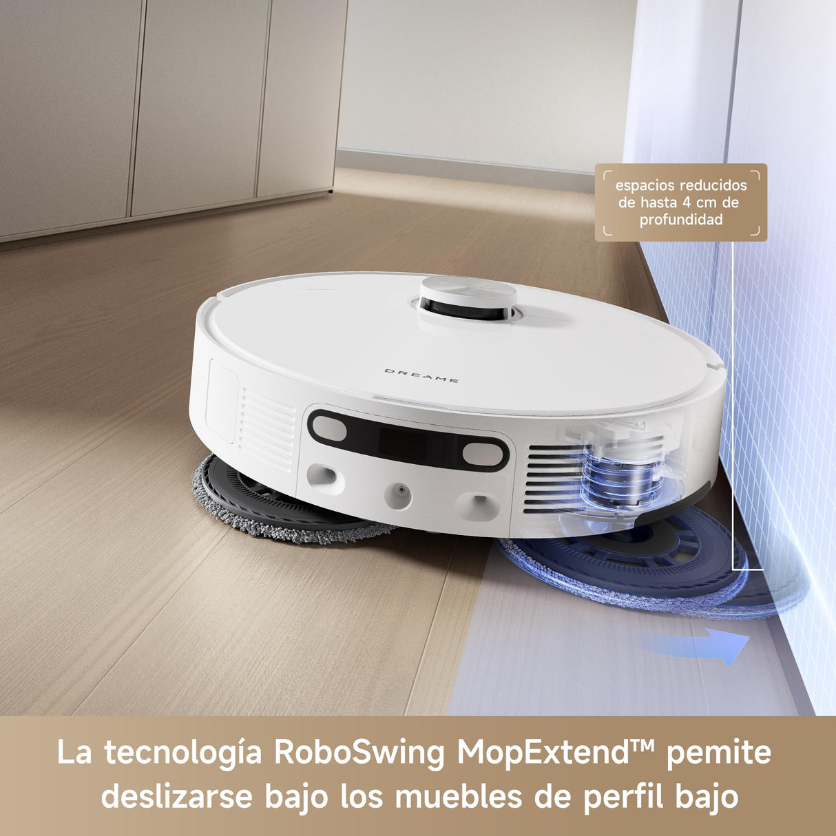 dreame L10s Ultra Gen 2 Robot Aspirador y Fregasuelos con RoboSwing MopExtend, 10000 Pa, Modo para Mascotas, Estación Base Automática, 32 Ajustes de Nivel de Agua, Limpieza de Alfombras Versátil