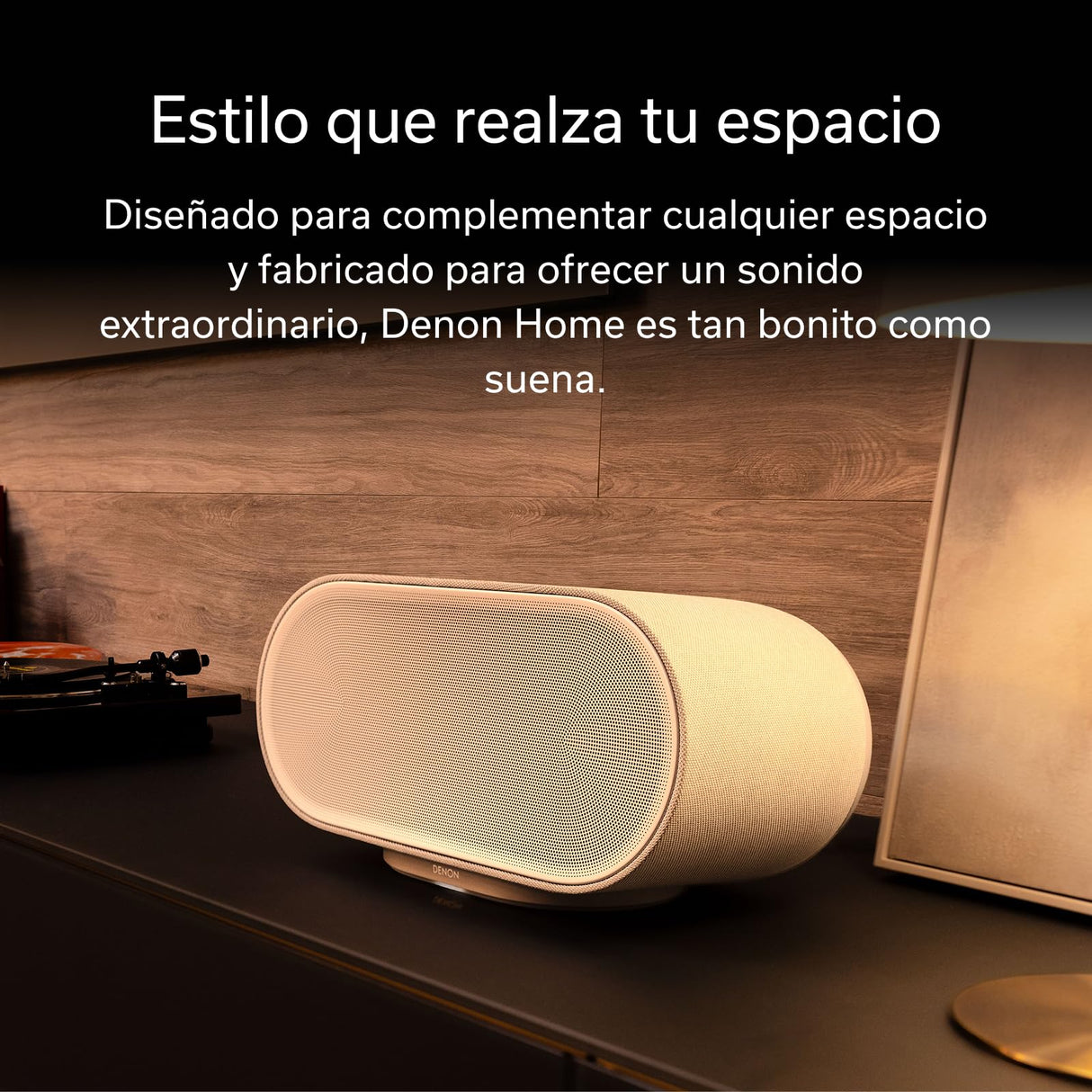 DENON Home 600 Altavoz Inteligente Inalámbrico con HEOS, Dolby Atmos Music, Audio Hi-Res, 8 Drivers, Función Par Estéreo, WiFi, AirPlay 2, Bluetooth, Sonido Premium Multiroom - Stone