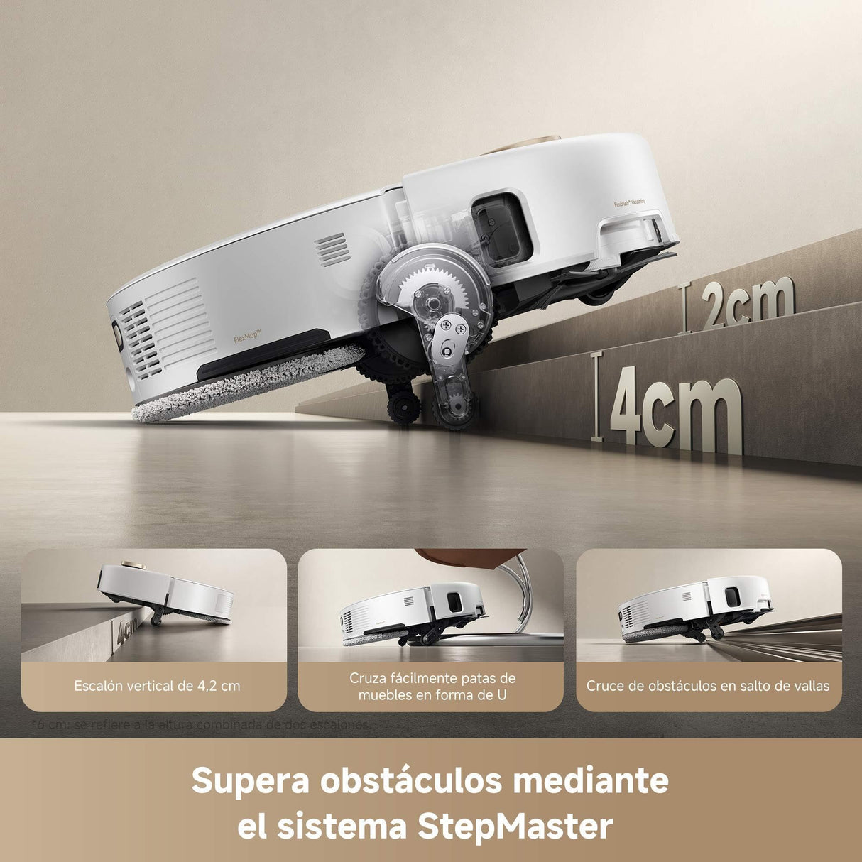 Robot Aspirateur Laveur MOVA V50 Ultra Complete -Puissance 24 000 Pa - Lavage Thermique des sols avec systeme DuoSolution