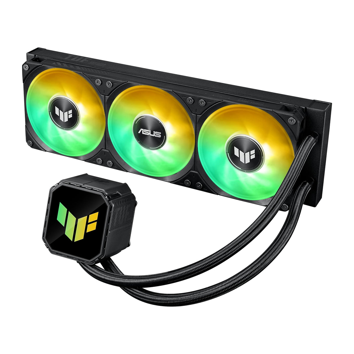 ASUS TUF Gaming LC III 360 ARGB - Refrigerador líquido para CPU todo en uno (ventilador triple integrado preinstalado, mangueras de 400 mm, Intel LGA 1851, 1700, 1200 y AMD AM5, AM4, iluminación Aura