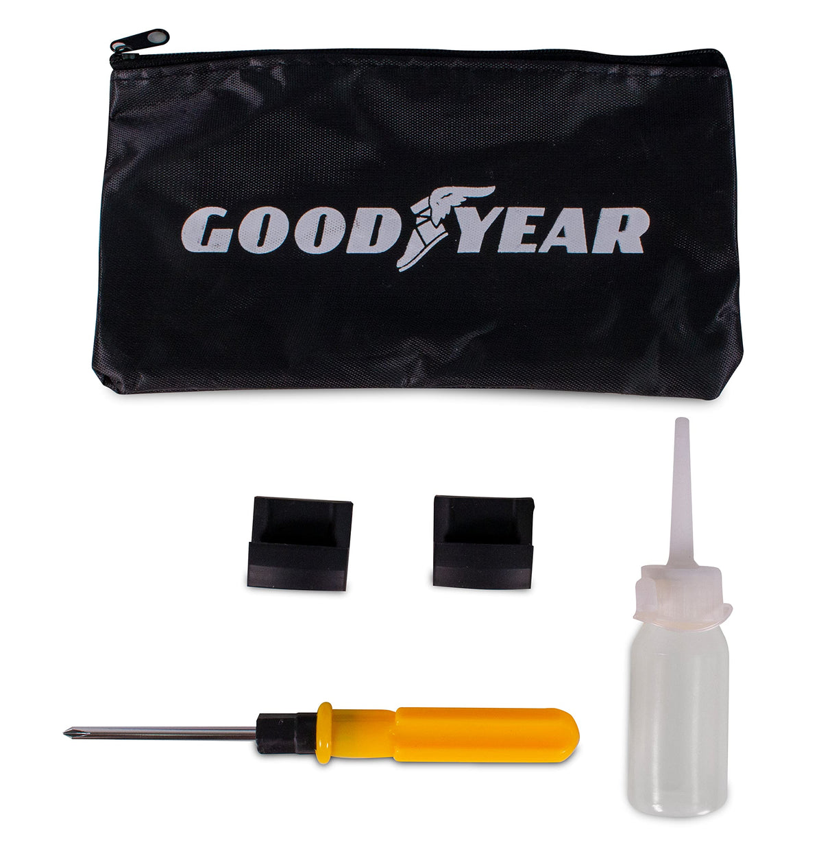 Goodyear - Sierra Podadora Eléctrica 450W con 2 Baterías 16,8V Corte Máximo 150mm Cadena ¼’’ 4000 rpm Velocidad 11 m/s Cargador y Kit de Herramientas Incluidos