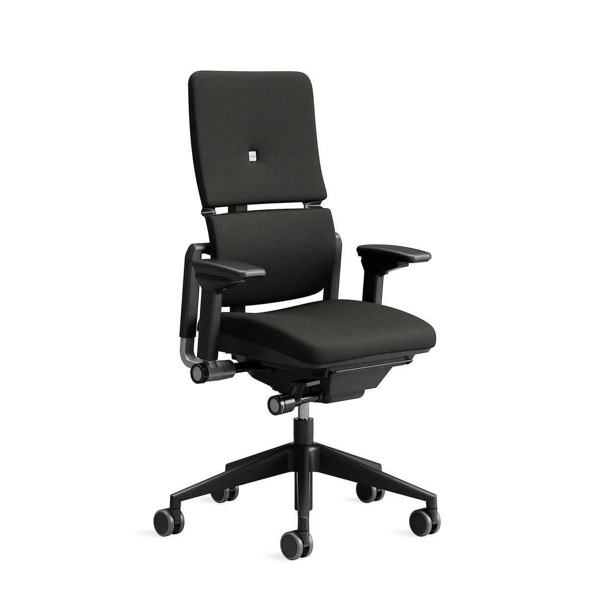 Steelcase Please, silla de oficina ergonómica con respaldo alto regulable en altura y brazos regulables Ónix