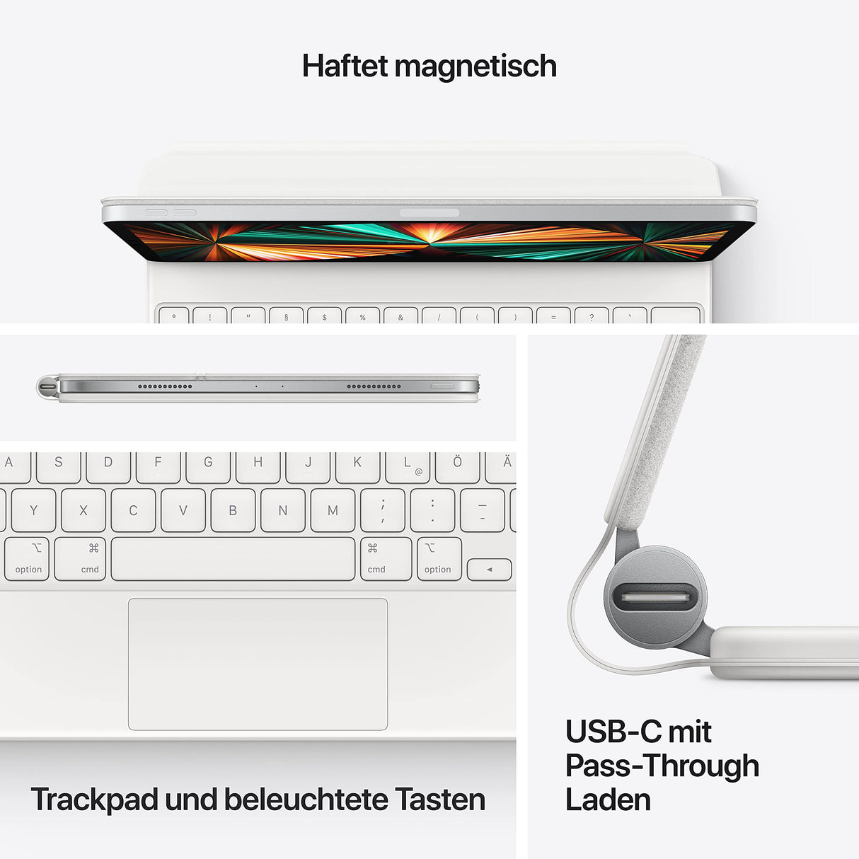 Apple Magic Keyboard (para el 12.9-Inch iPad Pro - 5.ª generación) - Alemán - en Negro
