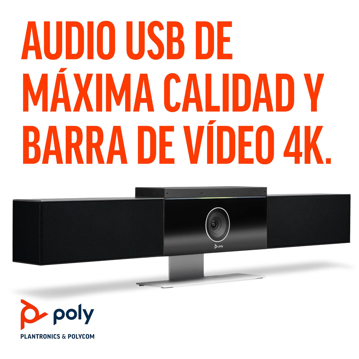 Poly - Studio - Sistema premium de audio y videoconferencia (Polycom) - Conectividad USB Plug-and-Play - Solución de vídeo para oficinas domésticas y pequeñas salas de conferencias
