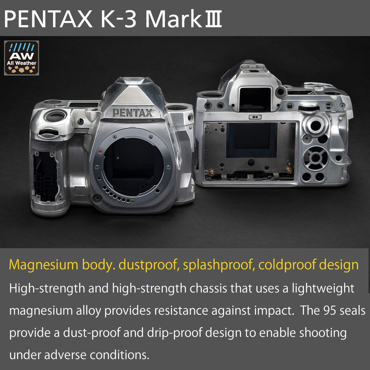 Pentax Cuerpo cámara K-3 Mark III, Negro