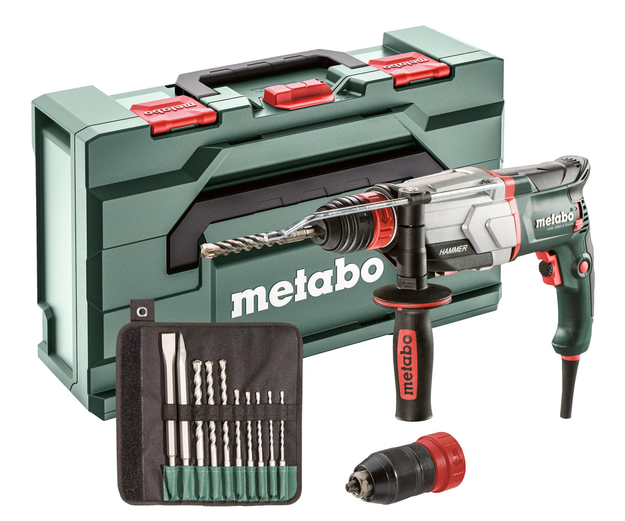 Metabo UHE 2660-2 rotary hammers Sin llave 2500 RPM 800 W - Martillo perforador (Sin llave, 2,6 cm, 2500 RPM, 2,8 J, 4200 ppm, 1,3 cm)