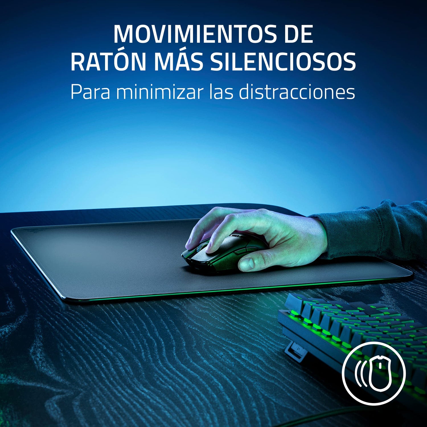 Razer Atlas - Alfombrilla de ratón de Cristal (Cristal Templado Premium, Resistente a la Suciedad y los arañazos, Movimientos del ratón más silenciosos, Base de Goma Antideslizante) Negro