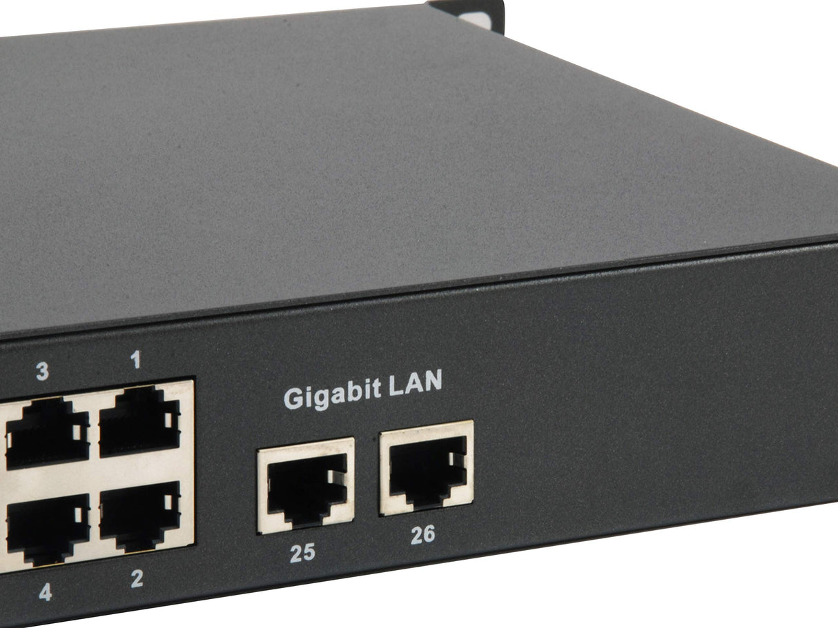 LevelOne Conmutador 24x FE FGP-2601 2xGE 380 W
