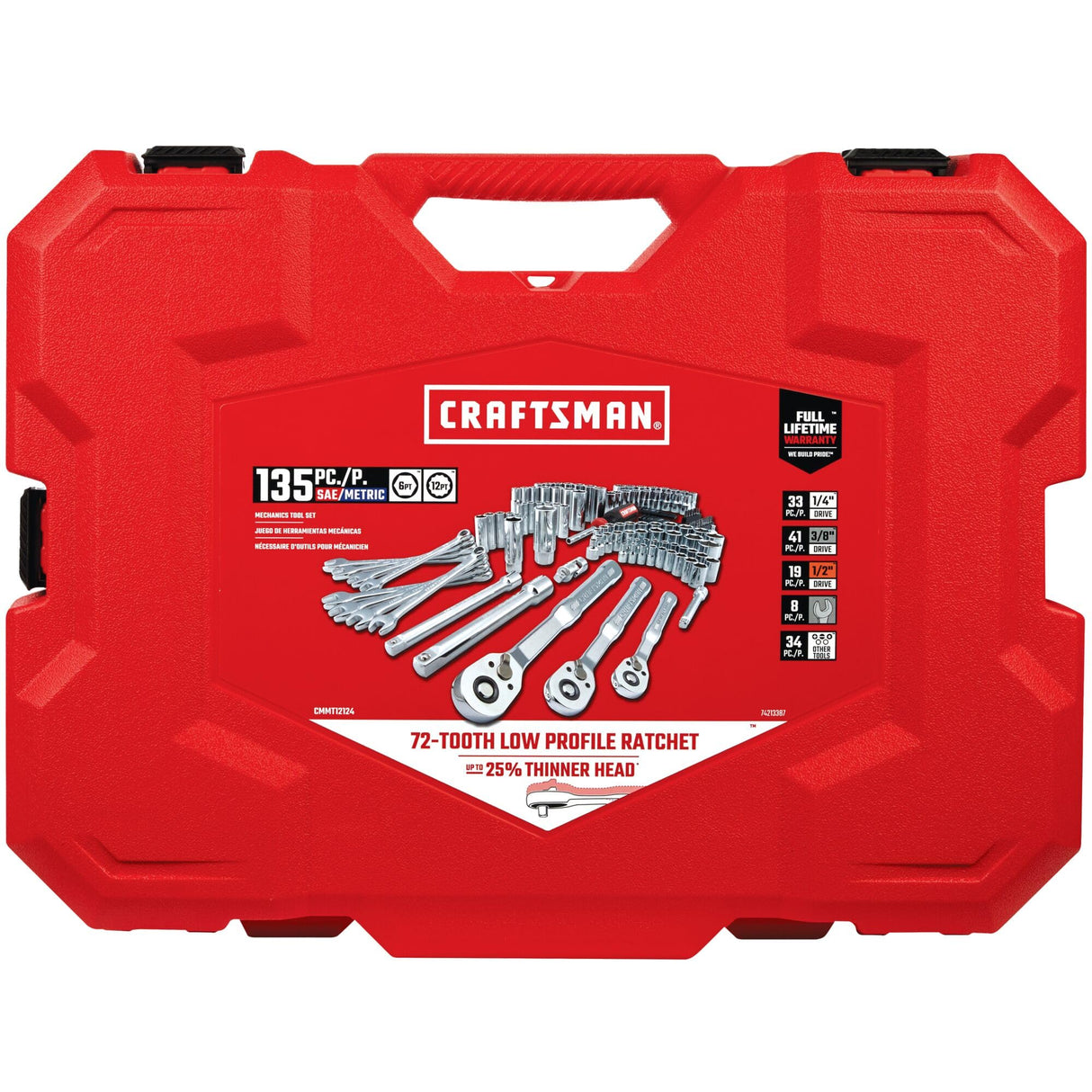 CRAFTSMAN Juego de herramientas mecánicas de 135 piezas (CMMT12124)