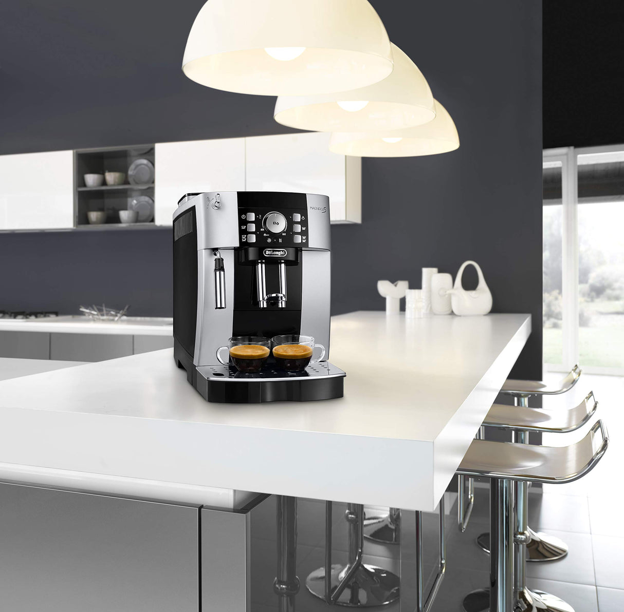 De'Longhi Perfetto ECAM 21.116.SB - Cafetera Superautomática, granos de café, café molido, 1.8 L, 15 bares, 1450 W, Negro y Plateado
