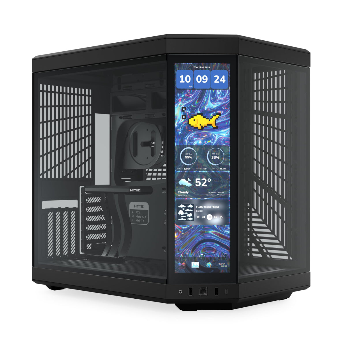HYTE Y70 touch infinite Midi Tower Nero (HYTE Y70 TOUCH INFINITE CASE PITCH BLACK)