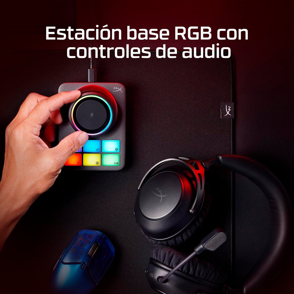 HyperX Cloud Alpha Wireless 2 - Auriculares Gaming inalámbricos con Base RGB, Drivers 53mm, batería hasta 250h, Bluetooth, 2.4GHz, PC, PS4, PS5, Xbox, Switch, Color Negro