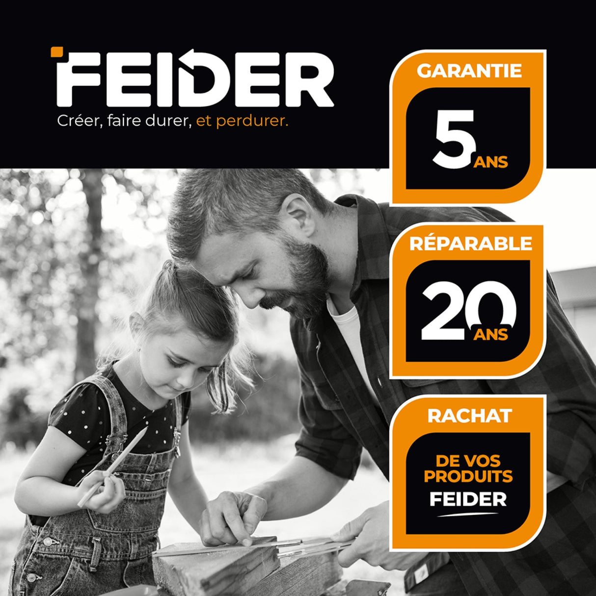 FEIDER Motosierra térmica 53 cm³ 51 cm - Guía y cadena Oregon, arranque manual, Easy Start, Carburador Walbro, Vela NGK, freno cadena, sistema antivibración, FTRTPRO55
