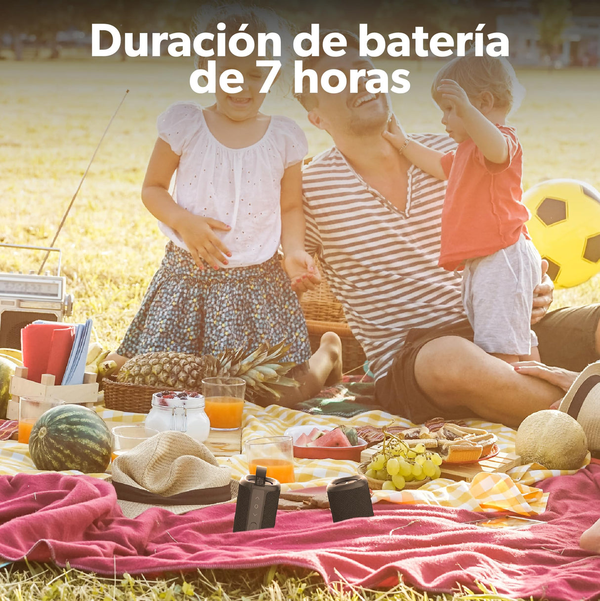 T'nB - Altavoz Bluetooth portátil 2 en 1, Resistente al Agua, Flotante, Resistente al Agua, estéreo, Bluetooth 5.0 Compacto, Controles Integrados, Altavoz inalámbrico, Color Negro
