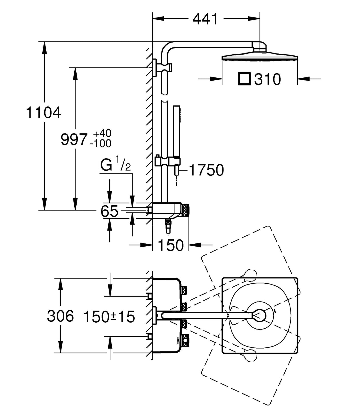 GROHE 26508DC0 Montaje, Acero