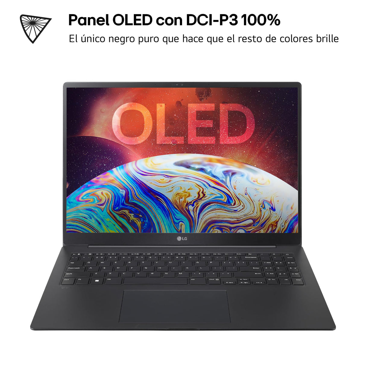 LG Gram Pro 16Z90SP-K.AA75B - Portátil Ultraligero de 40.6 cm (16") 2880x1800, Panel OLED Antirreflejo, Intel® Core™ Ultra 7, 16 GB RAM, 512GB SSD, 1,199 g, Batería 21.5 h, Windows 11, Negro Obsidiana