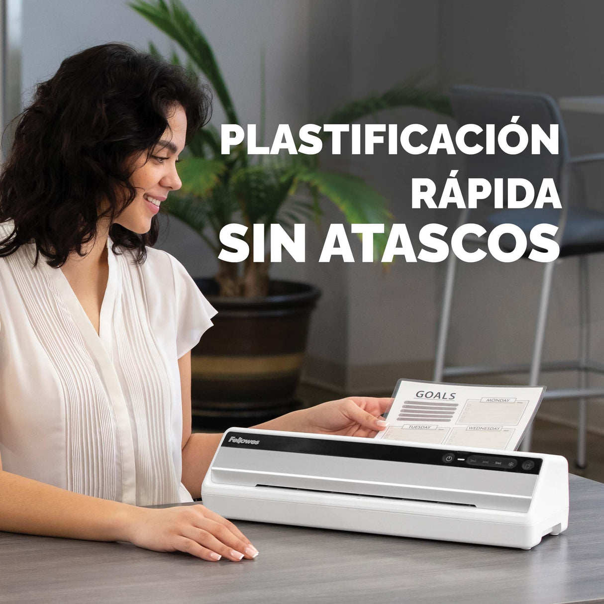 Fellowes Plastificadora Saturn A3 Pequeña Oficina – InstaHeat, lista en 60 segundos, sin atascos, apagado automático – Para fundas de 80/100/125 micras – Incluye 10 fundas – Uso en casa y oficina