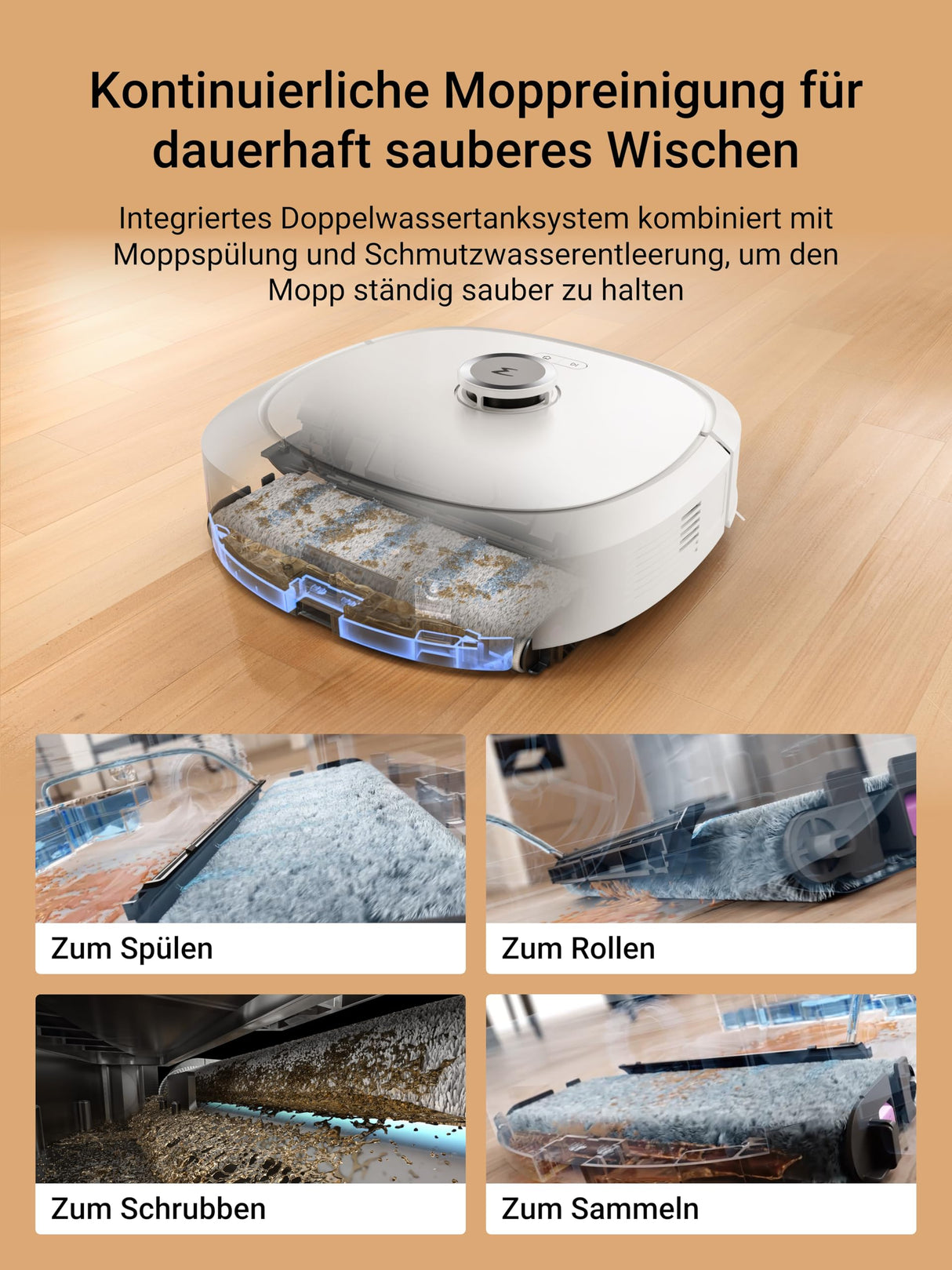 EUREKA DEJ20 Robot Aspirador y Fregasuelos con Vaciado automático de Polvo