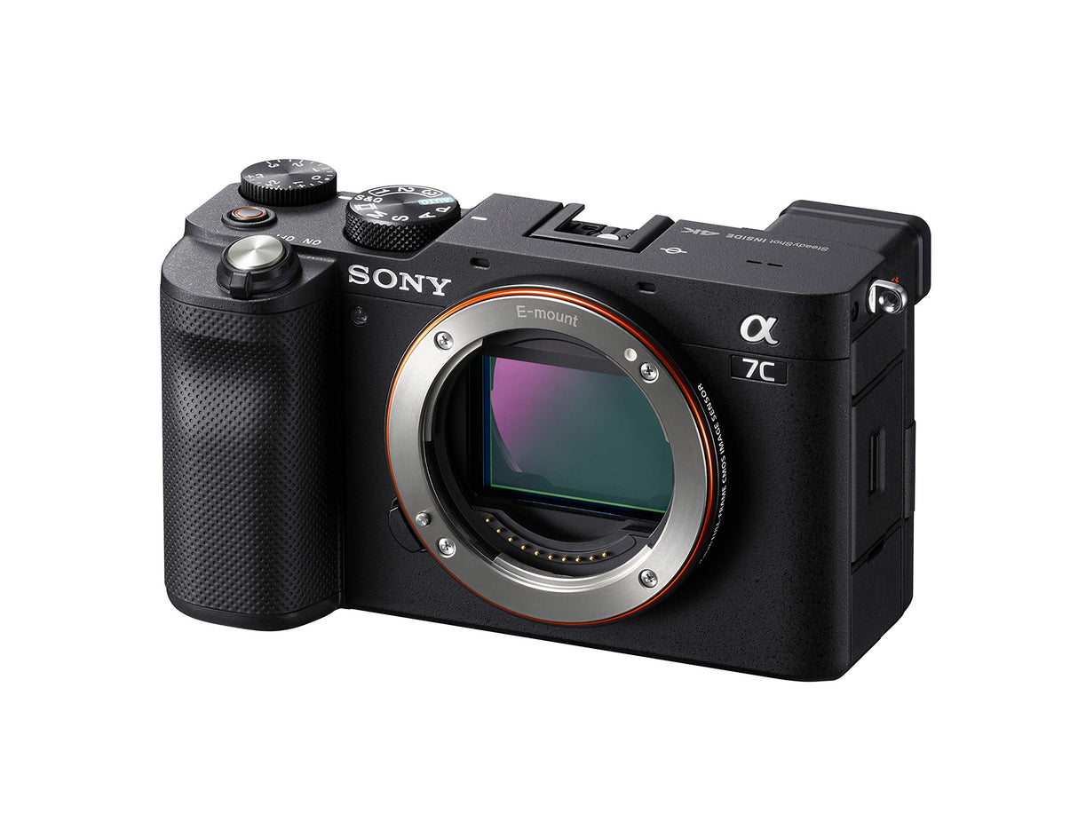 Sony Alpha 7 C - Cámara evil de fotograma completo (compacta y ligera, enfoque automático a tiempo real, 24.2 megapíxeles, sistema de estabilización de 5 ejes, batería de gran capacidad) negro