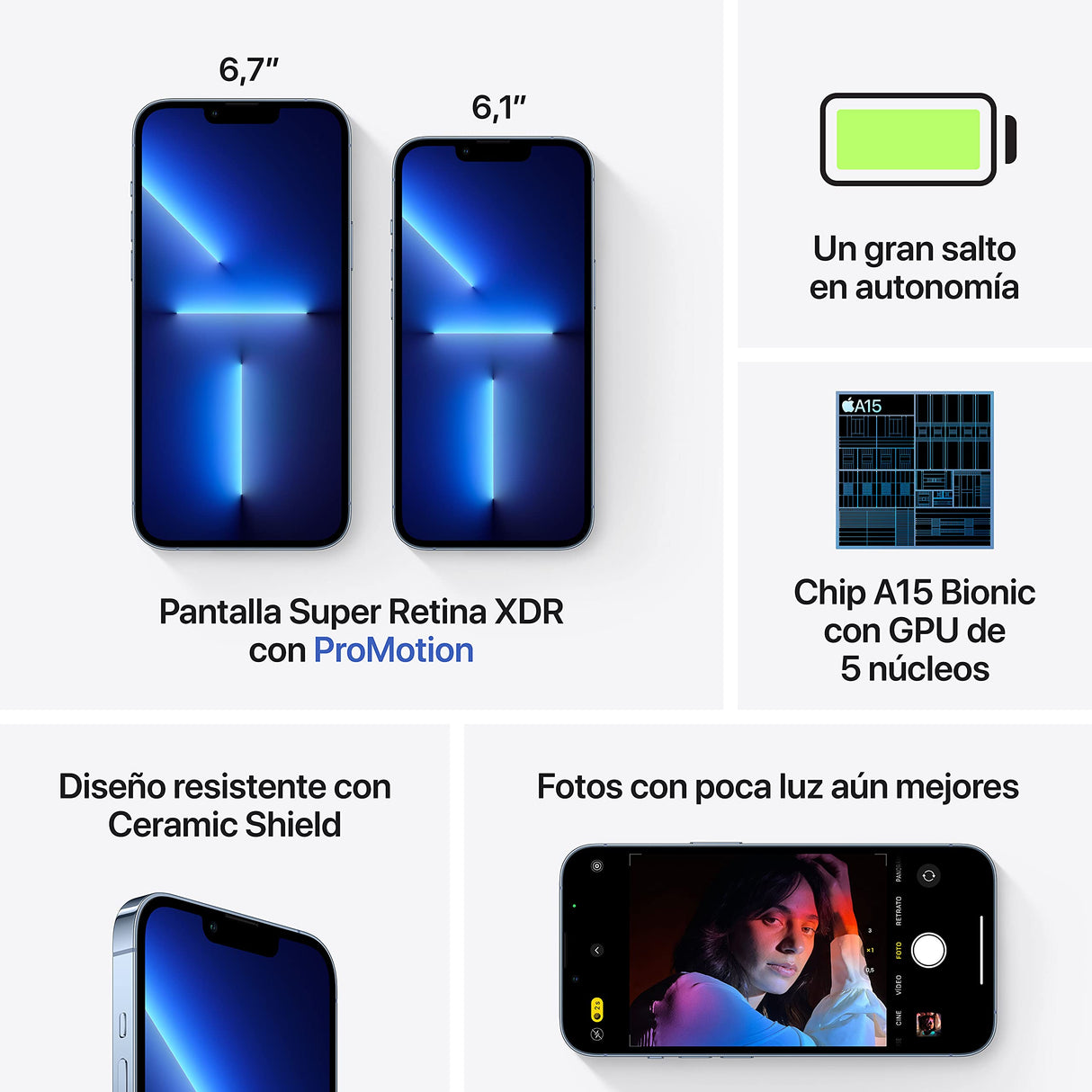 Apple iPhone 13 Pro (256 GB) - en Azul Alpino