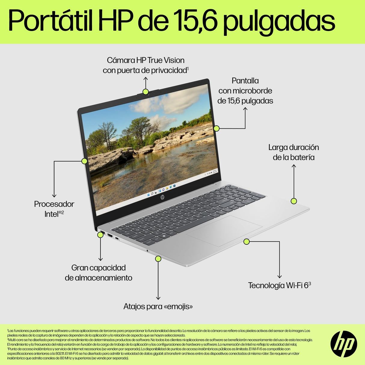 HP Ordenador portátil 15.6" FHD (Intel Core i5-1334U, 16GB RAM, 1TB SSD, Intel Iris Xe Graphics, Windows 11) Plata y Azul - Teclado QWERTY Español