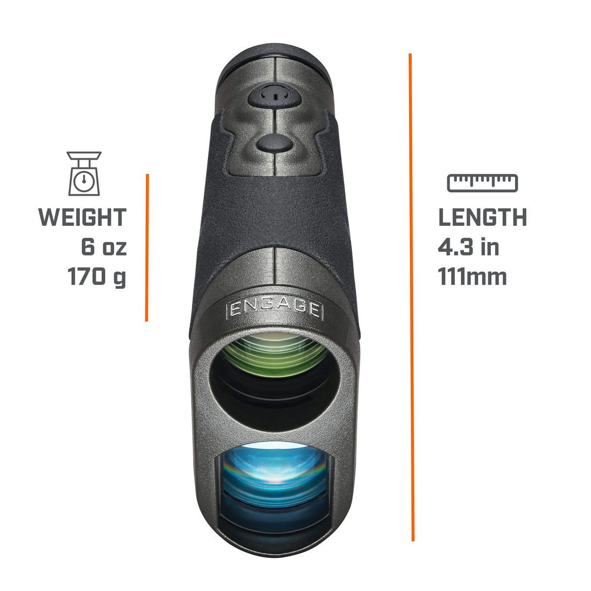 Bushnell - Bushnell - Engage 1300 - 6x24 - Negro - Telémetro láser - Detección avanzada de objetivos - Observación de aves - Avistamiento - Viajes - Vida silvestre - Prismáticos - E1300SBL