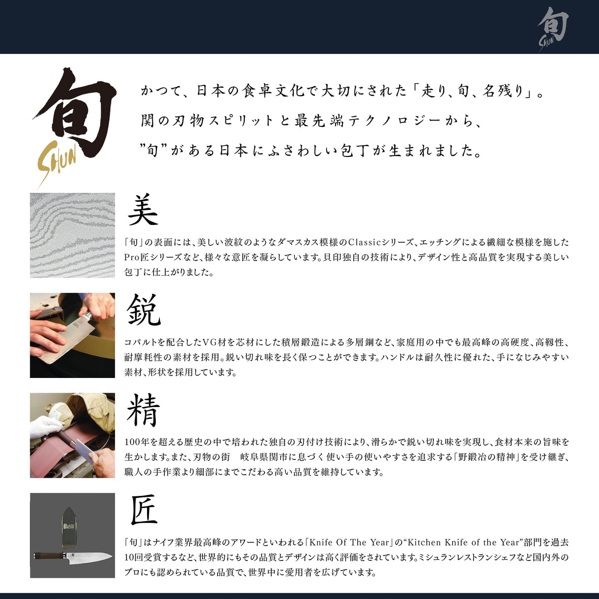 Cuchillos Kai Shun chef 20 cm Left Hand