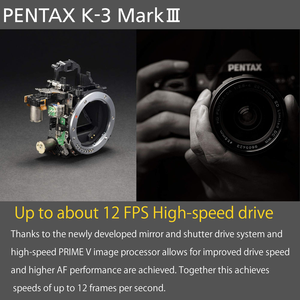 Pentax Cuerpo cámara K-3 Mark III, Negro