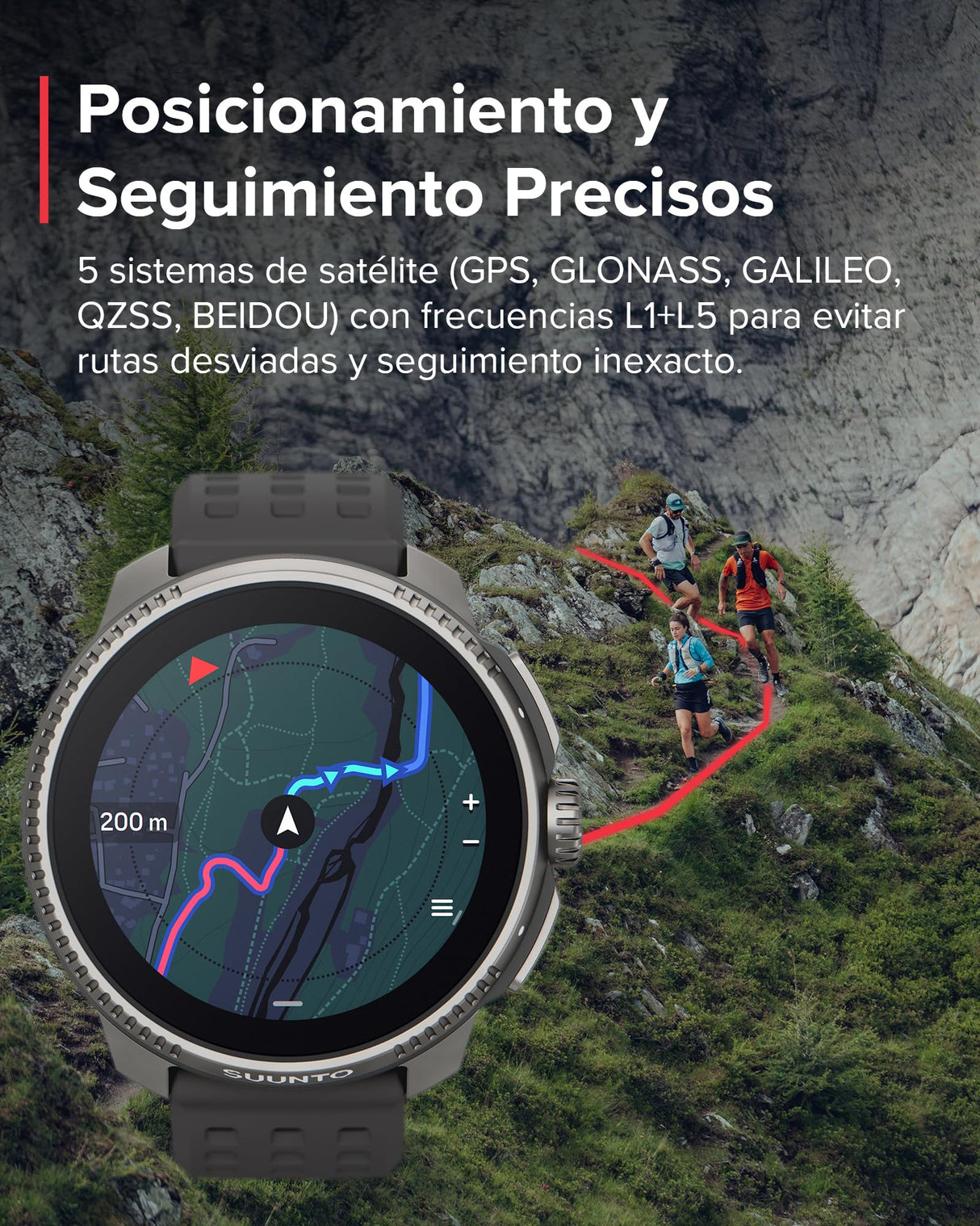 SUUNTO Race Reloj Deportivo - Smartwatch Exteriores, Pantalla AMOLED Brillante De 1,43" Con Cristal De Zafiro, Corona Cómoda y Botones De Control, GPS De Doble Frecuencia, Larga Duración De La Batería