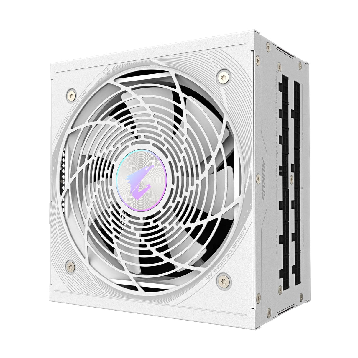 GIGABYTE AORUS Elite P1000W Ice Fuente de Alimentación - PCIe 5.0, 80 Plus Platinum, Diseño Completamente Modular, Ventilador de 120 mm, Compatible con ATX 3.0, Enchufe UE