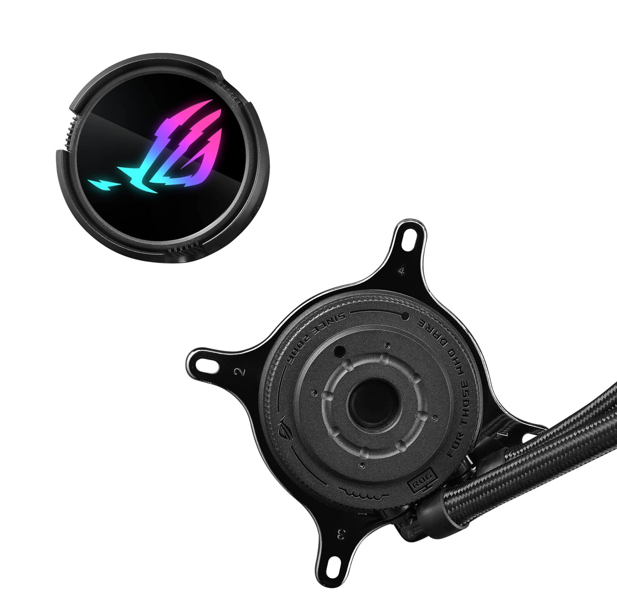 ROG Strix LC III 240 ARGB - Refrigerador líquido AiO con Bloque de Agua Giratorio en 360°, Bomba Gen7 v2 de Asetek, Ventiladores ROG ARGB y más de 10 Efectos de iluminación Aura Personalizados