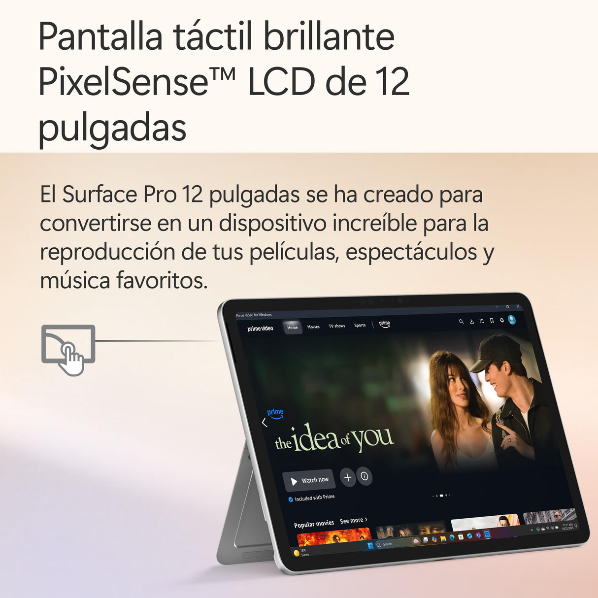 Microsoft Surface Pro | Copilot+ PC | Pantalla táctil LCD 12” | Snapdragon X Plus | 16GB RAM | Almacenamiento de 256GB | Último Modelo | Platino