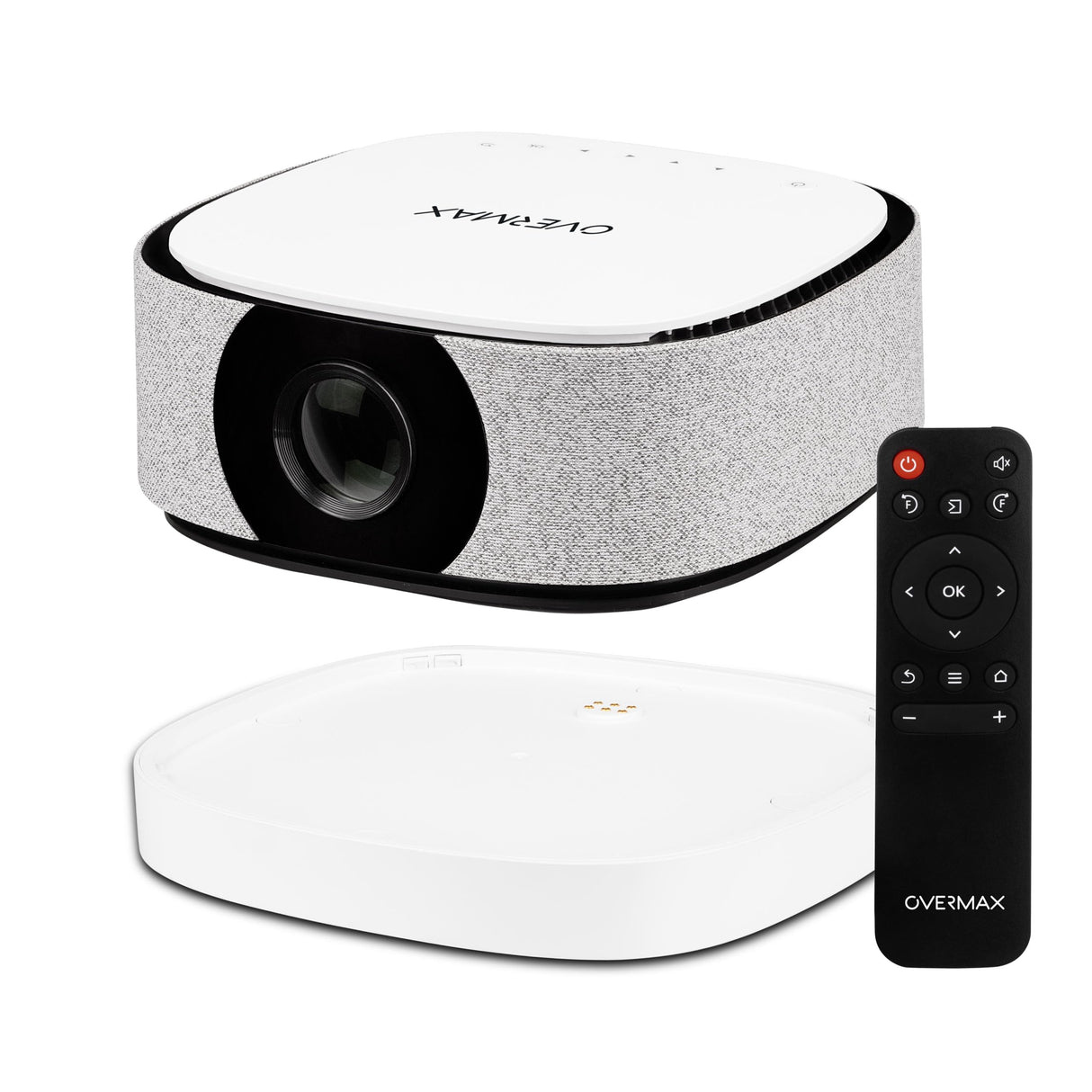 OVERMAX Multipic 4.5 Proyector LCD FullHD 1080p Proyector 2 en 1 con Powerbank Enfoque Automático, Corrección Trapezoidal, Wi-Fi de Doble Banda Bluetooth 5.1, 3000 lúmenes Imagen de hasta 200"