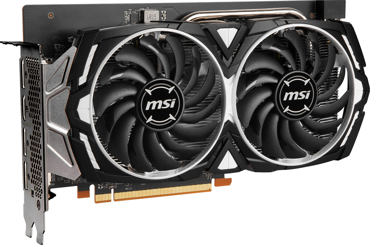 MSI Radeon RX 6600 Armor 8G - Tarjeta gráfica para Videojuegos (AMD RX 6600, GPU 2044/2491 MHz, Memoria DDR6 de 8000 MB)