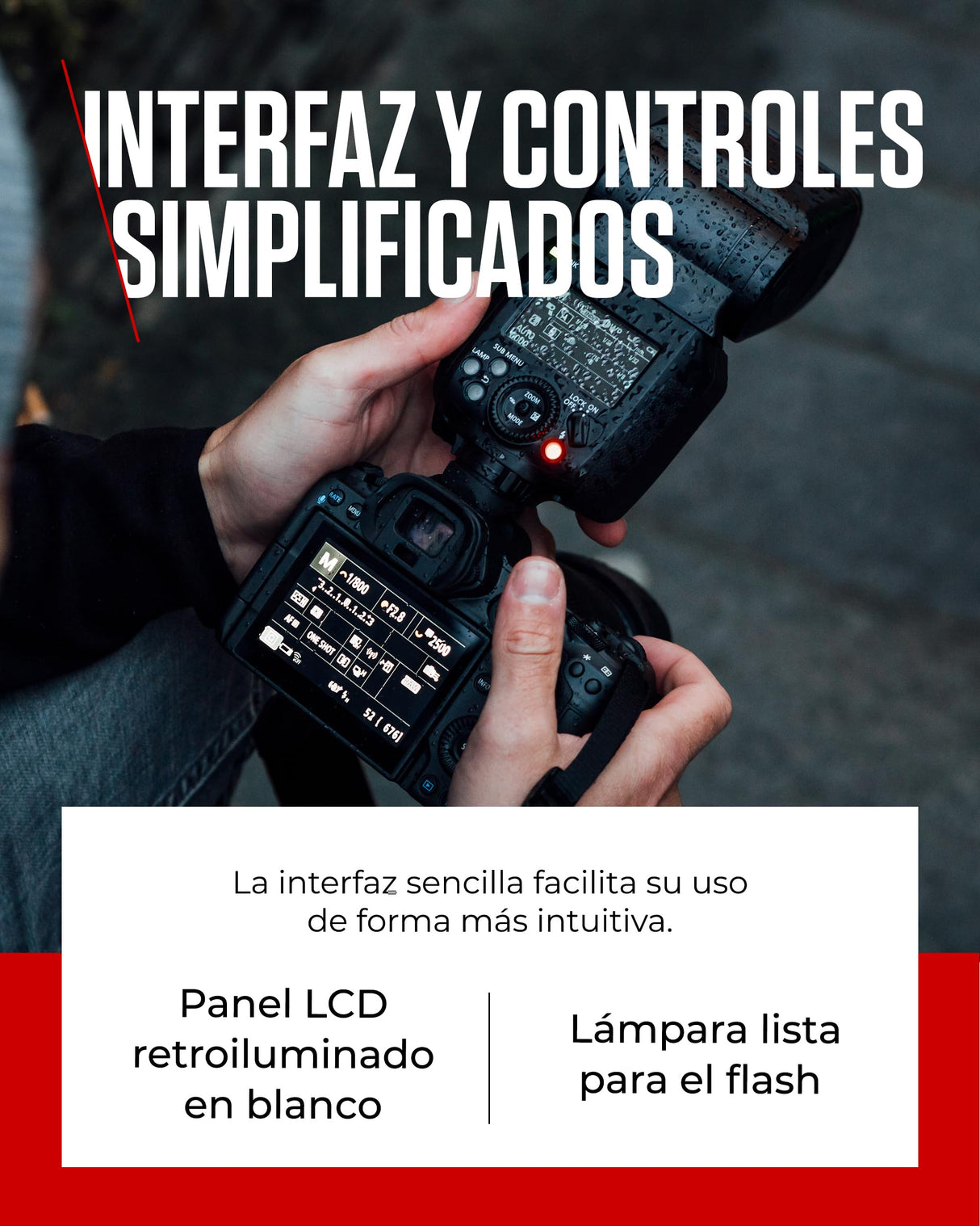 Canon Speedlite EL-1 (Ver.2) Flash de Cámara Profesional - Ideal para Deportes, Moda, Boda - Resistente al Clima y Cabeza de Flash Inclinable 120° - Compatible con Canon EOS