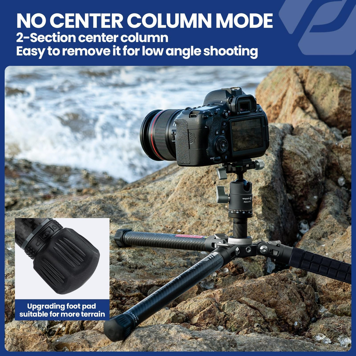 Fotopro Trípode de Viaje Ligero de 62 Pulgadas con monopio 360 Cabeza de Bola retráctil Estable 2.07 lbs trípode de Fibra de Carbono Profesional Ultraligero para cámara DSLR
