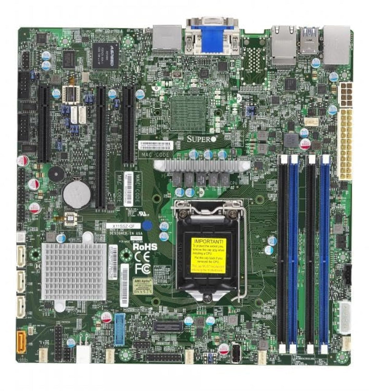 Supermicro X11SSZ-QF LGA 1151 (Zócalo H4) Intel® Q170 Micro ATX - Placa base (DDR4-SDRAM, DIMM, 1866,2133,2400 MHz, 1.2 V, 64 GB, Intel)