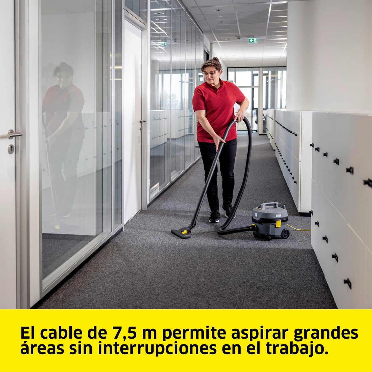 Kärcher Aspirador en seco T 7/1 Classic, depósito: 7 l, Potencia: 850 W, Nivel de presión acústica: 62 dB(A), Peso: 3,5 kg, Cable: 7,5 m, Cesta de Filtro Permanente