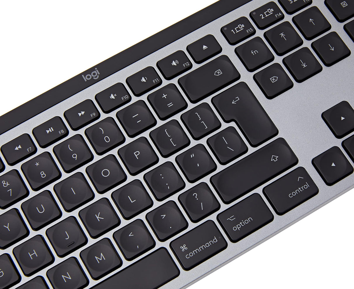 Logitech MX Keys for Mac - Teclado inalámbrico avanzado, QWERTY Inglés Reino Unido - Gris