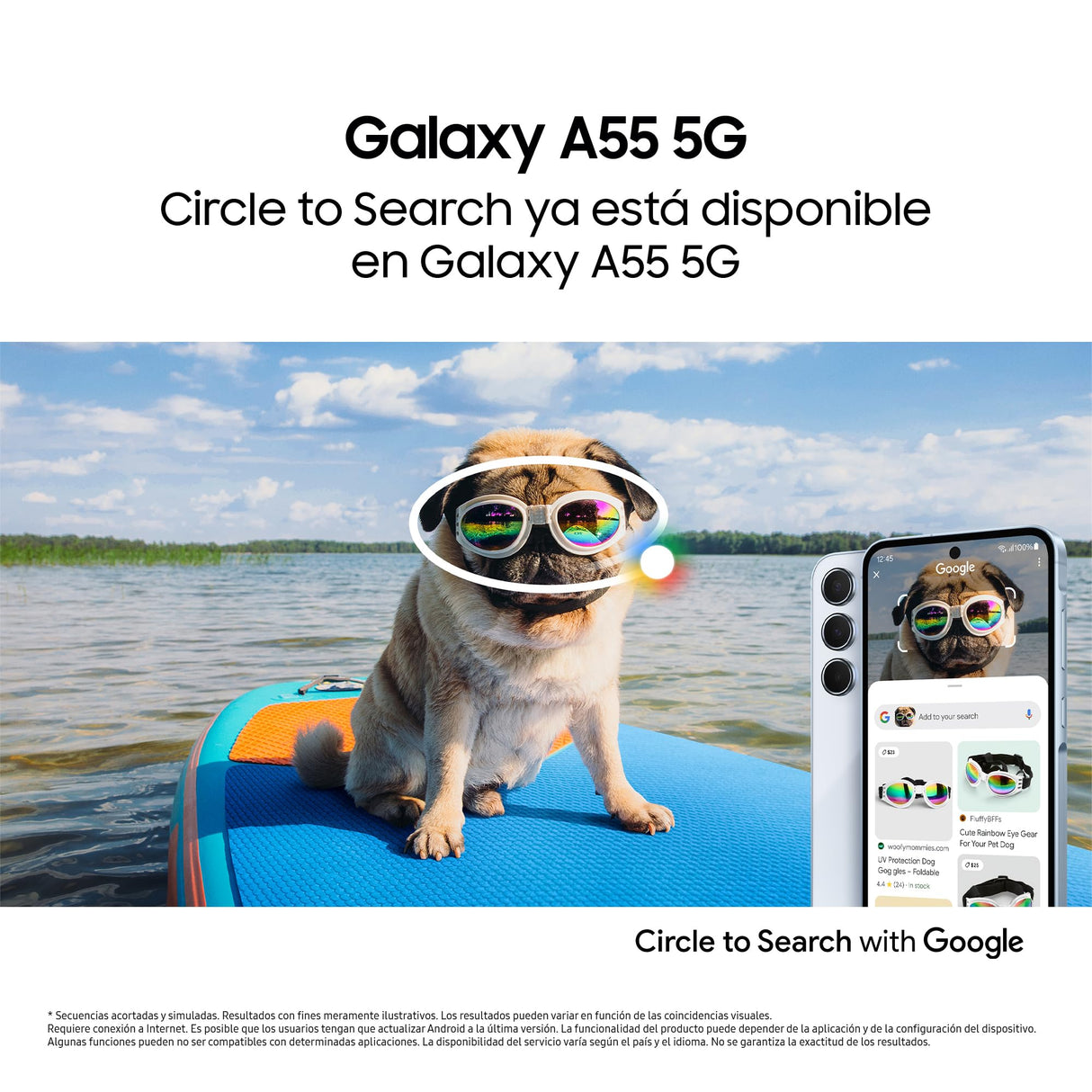 Samsung Galaxy A55 5G 256GB + Funda Transparente - Teléfono Móvil Android, Smartphone Libre, Batería de Larga Duración, Cámara 50MP, Negro (Versión Española)