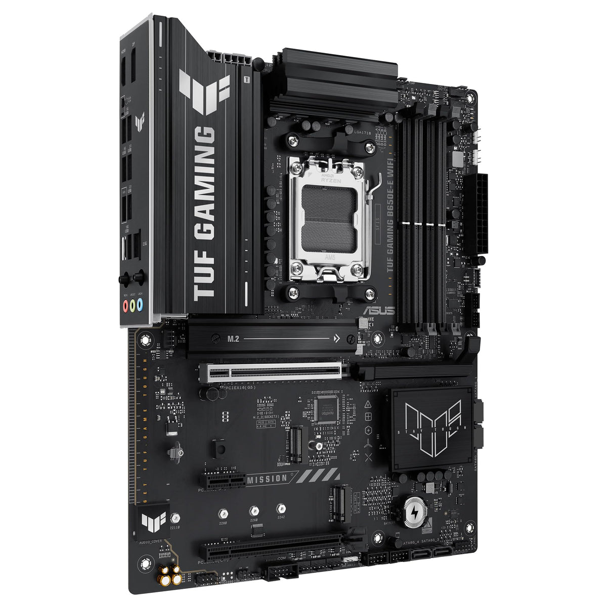 ASUS TUF Gaming B650E-E WiFi - Placa Base AMD B650 ATX, 8+2+1 etapas de Potencia 80A, DDR5, PCIe 5.0, M.2, Wi-Fi 6E, Ethernet 2,5 GB, DisplayPort, HDMI, USB Tipo-C, BIOS Flashback, Aura Sync