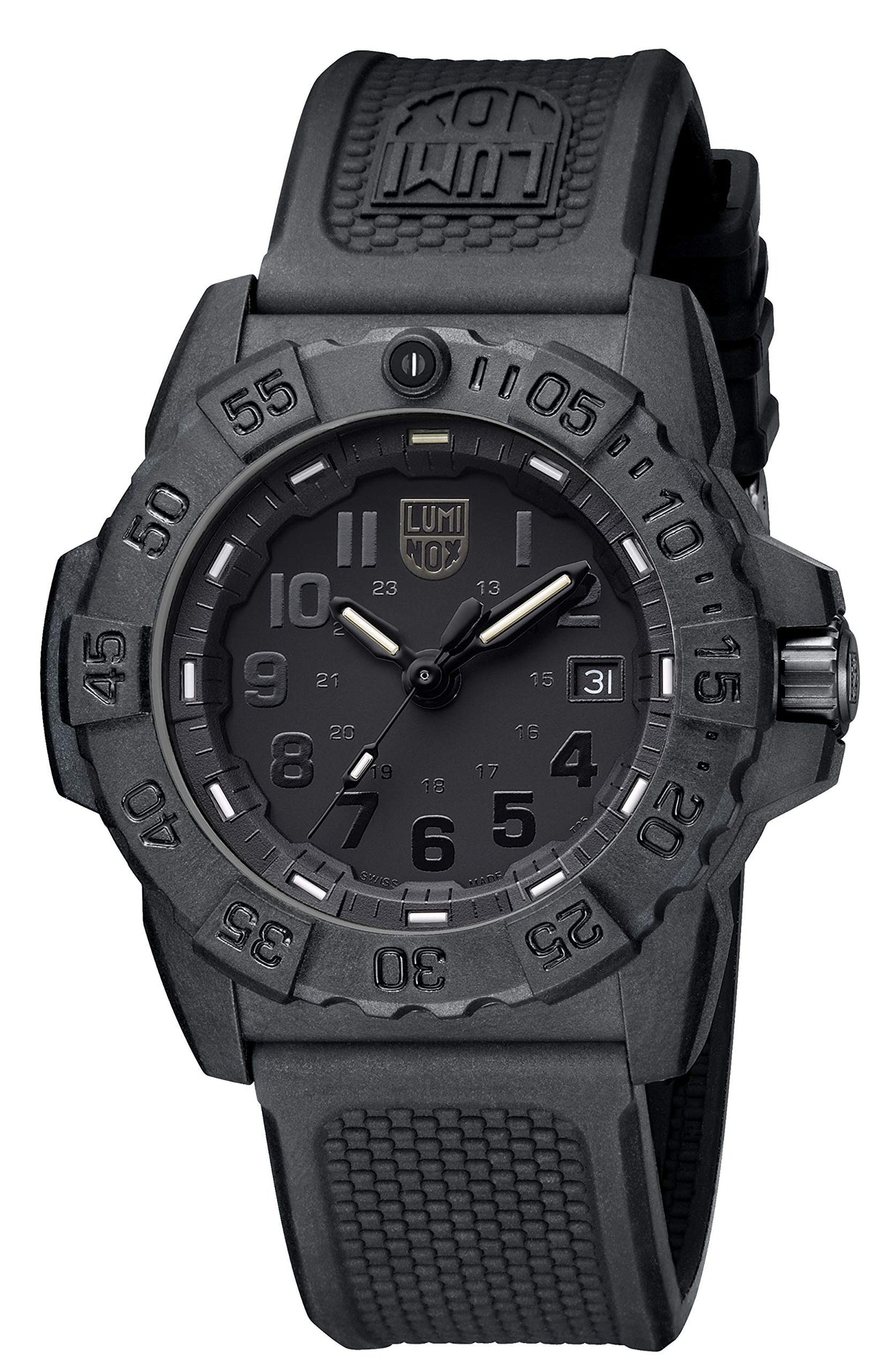 Luminox Navy Seal Series Reloj para Hombre Analógico de Cuarzo con Brazalete de Silicona XS.3501.BO.F