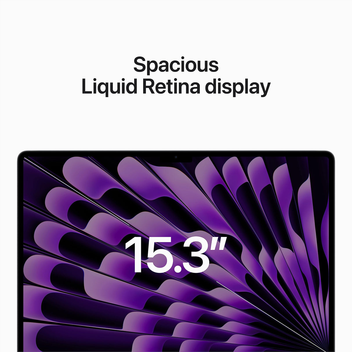 Apple 2023 MacBook Air (de 15 polegadas, Processador M2 da Apple com CPU 8‑Core e GPU 10‑Core, 8GB Memória unificada, 256 GB) - Cinzento sideral