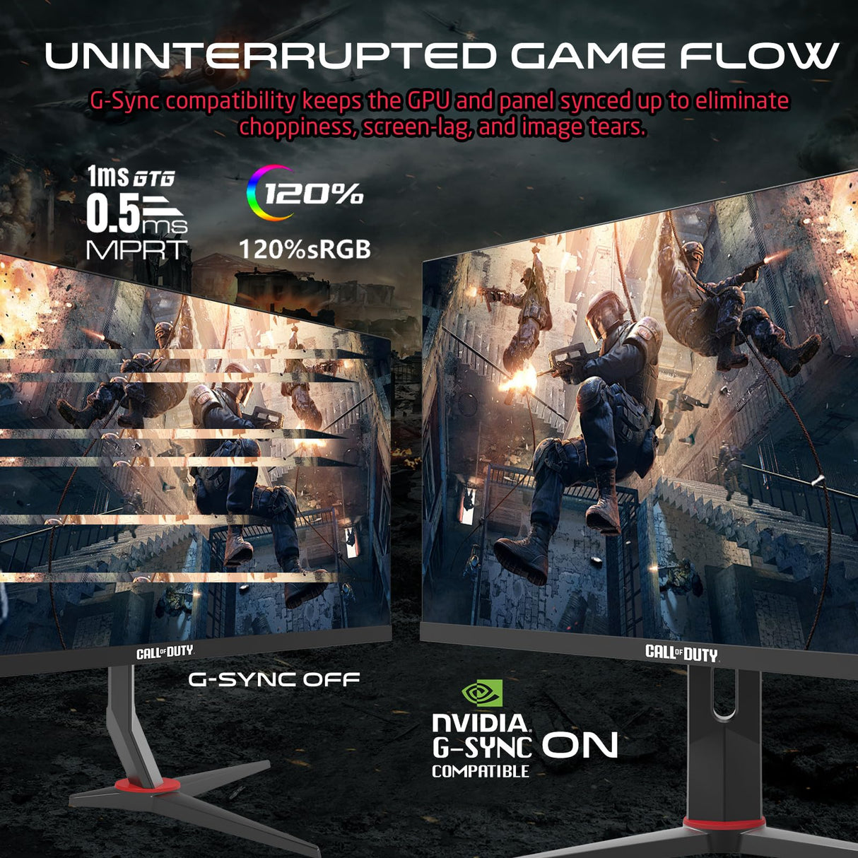 Twisted Minds GAMEON Call of Duty 27" FHD - 180 Hz - Black