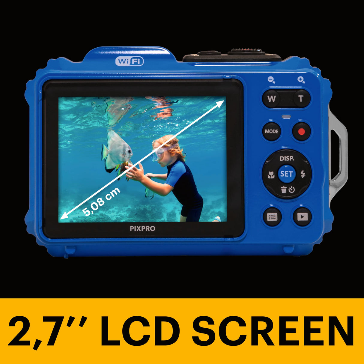 KODAK PIXPRO WPZ2 Impermeable 16MP 4X Zoom Cámara Resistente - Azul