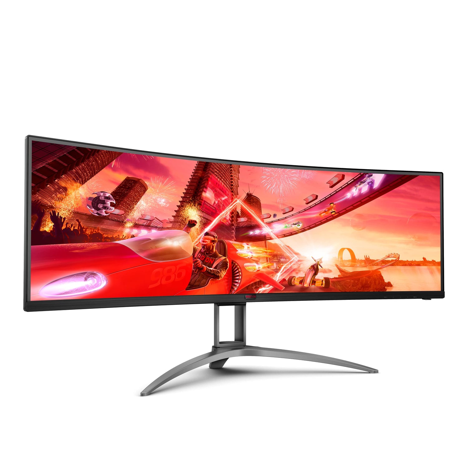 AOC AGON AG493QCX- Monitor de 49" QHD- (3840x1080, VA, 32:9, HDMI x2, Displayport 1x1.4, USB-C, Curved 1800R, 400 cd/m, 1ms, 144Hz), negro