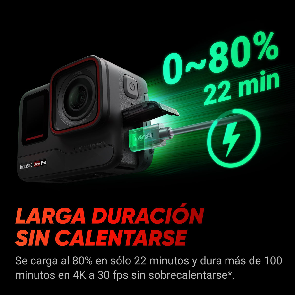 Insta360 Ace Pro Kit de Creador: Cámara de acción Impermeable diseñada con Leica, Sensor Insignia de 1/1,3", reducción de Ruido IA Imagen máxima, 4K a 120fps, Pantalla abatible 2,4" y Funciones de IA