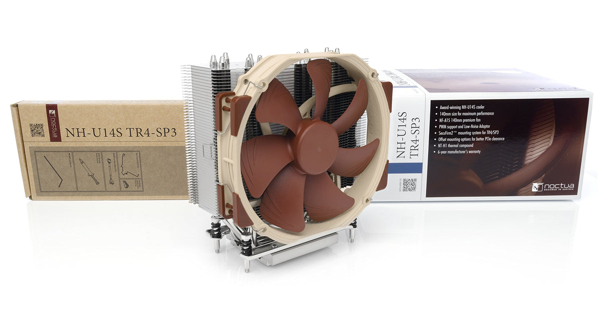 Noctua NH-U14S TR4-SP3, Disipador de CPU Superior para sTRX4/TR4/SP3 de AMD (140 mm, Marrón)