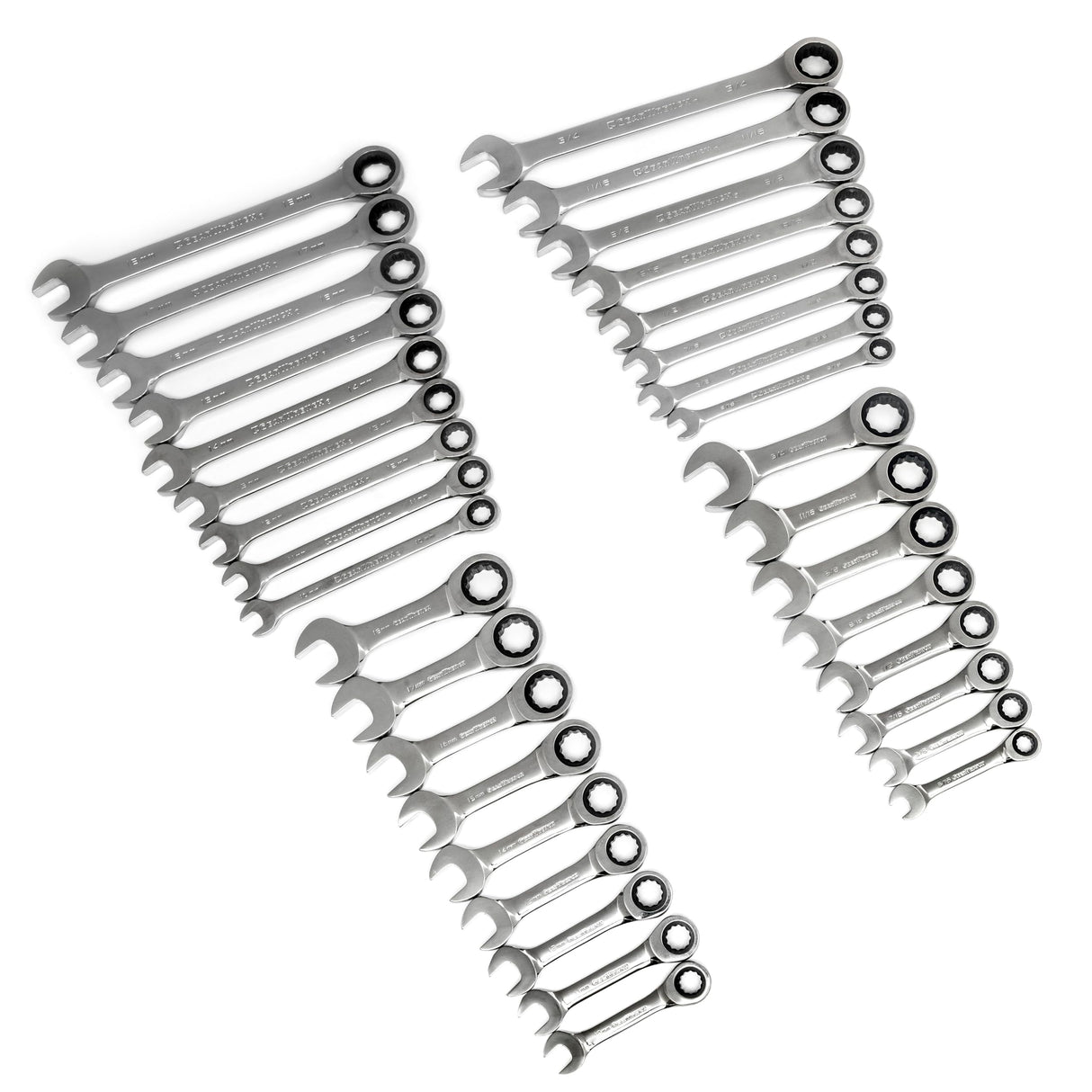 GEARWRENCH Juego de 34 llaves de trinquete estándar y gruesas, SAE y métricas - 85034